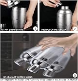 FUUHOMDY Cocktail Shaker Set 6 Pieces 750ml Stainless Steel 304 Bar Tools Gift view 2