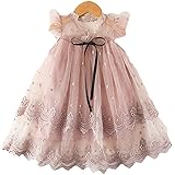 NNJXD Flower Girl's Wedding Dress Lace Sleeveless Tulle Summer Vintage Dresses