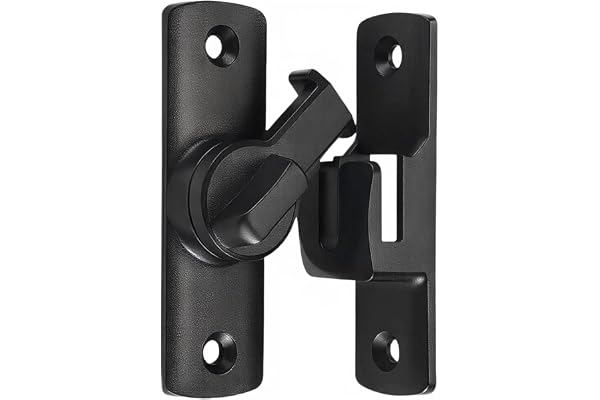 90/180 Barn Door Lock, Heavy Duty Rust-Proof Sliding Door Lock - Protecting Families Childs Safety Gate Latch for Barn,Bathro