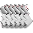 12-Pack Corner Protectors Baby Proof, Furniture Corner and Edge Safety Bumpers, Soft Rubber Foam Cushion Covers, 3M Taped Corner Guards, Baby Child Proofing Pads, Table Corner Protectors, Gray