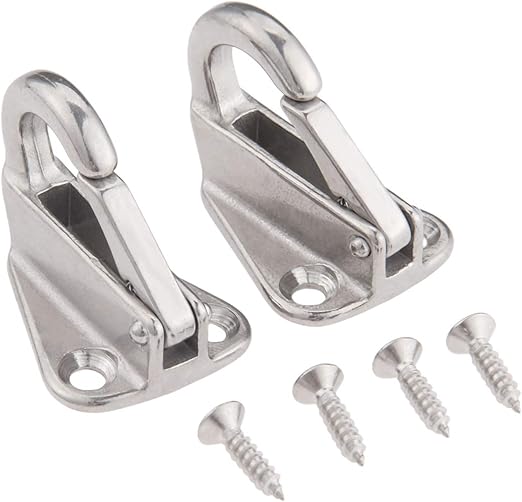 MUXSAM 2 Pieces Boat Fender Hooks Stainless Steel for