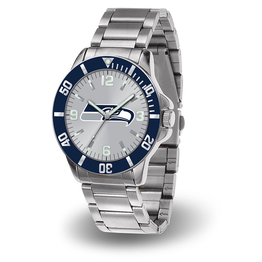 Rico Seattle Seahawks NFL Key Watch With Stainless Steel Band