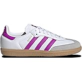 adidas Samba OG Big Kid (White Purple Burst, 7)
