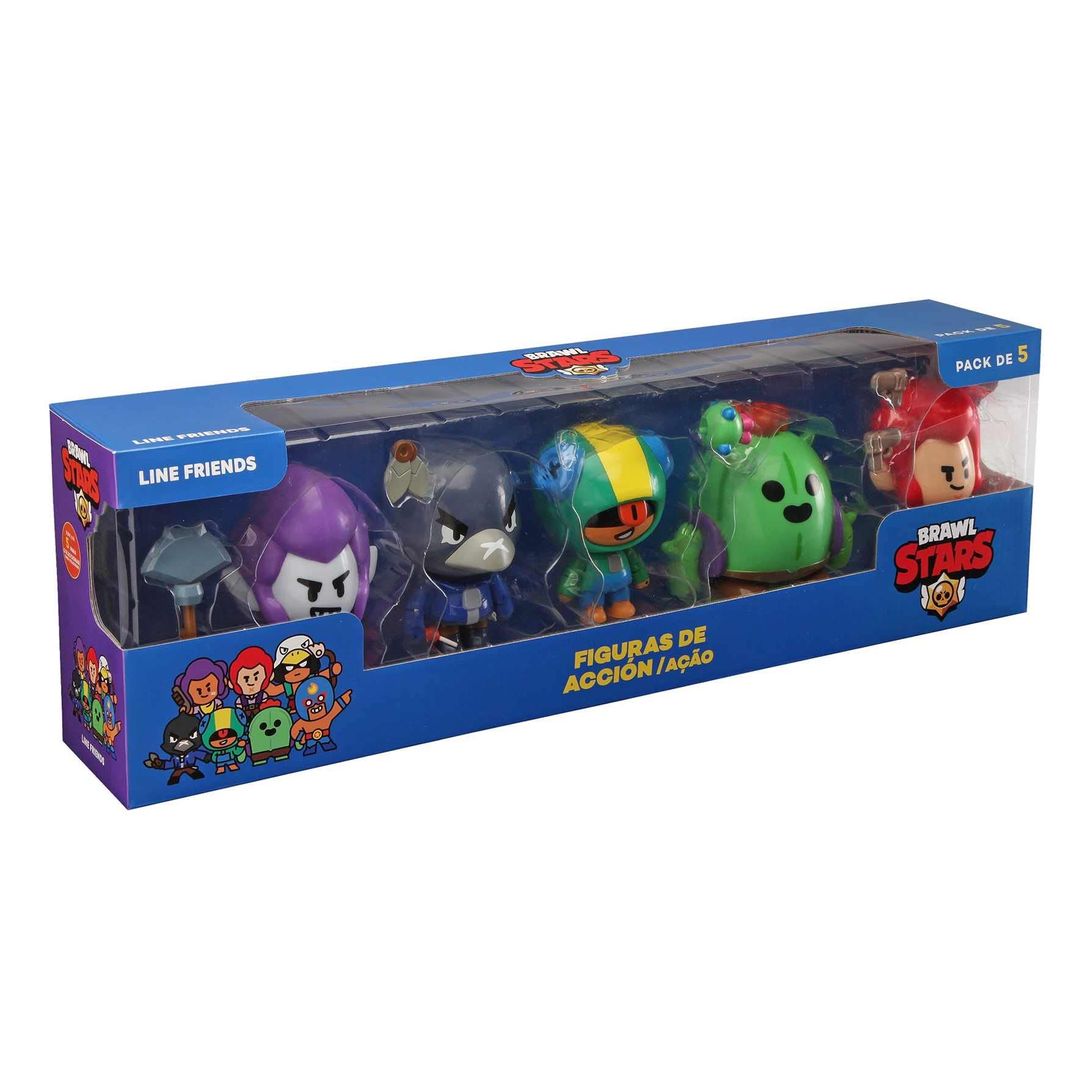 Bizak Brawl Stars Action Figure Pack of 5 Boxed Combat Multiplayer Game Figures, Articulated 11 cm (64116031)