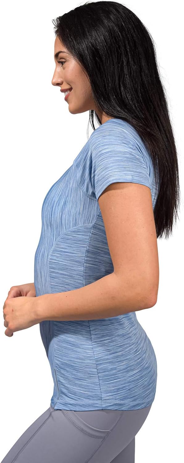 90 Degree By Reflex Athletic Fit Performance Tops 3 Pack - Moisture Wicking Yoga Top Workout Shirts for Women at  Women’s Clothing store