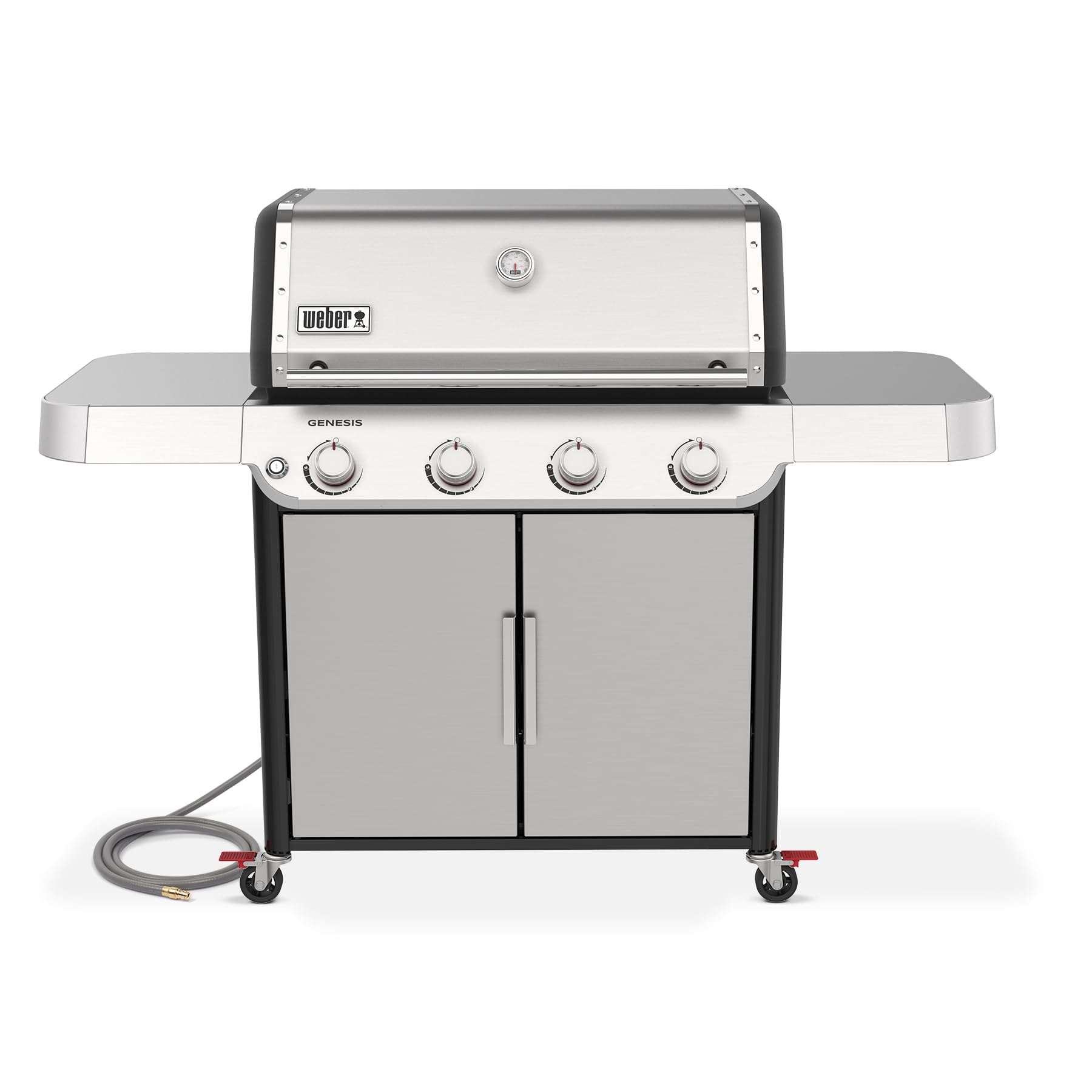 Photo 1 of Weber Genesis S-415 Natural Gas Grill for Outdoor Grilling, 4 Burners, Stainless Steel