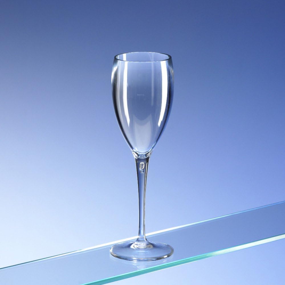 Premium Tulip Champagne Flutes. Made from unbreakable polycarbonate but