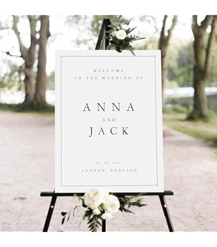 Amazon.com: Personalized Wedding Welcome Sign, Custom Wedding Sign
