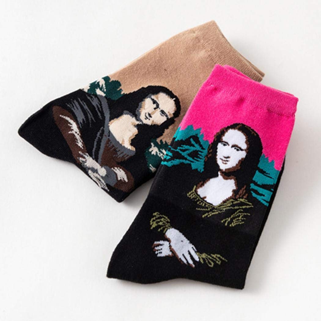 Kiloid Women Men Fashion Cartoon Starry Sky Colorful Cotton Breathable Socks Tights