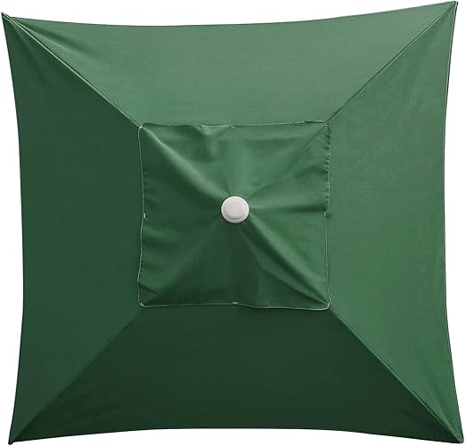 Roccken 2 * 2m 4 Ribs Replacement Parasol Canopy Cover, Square Sun