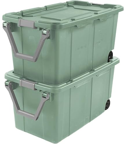 Amazon.com - Storage Bin 40 Gallon 160 Qt Wheeled Industrial Tote