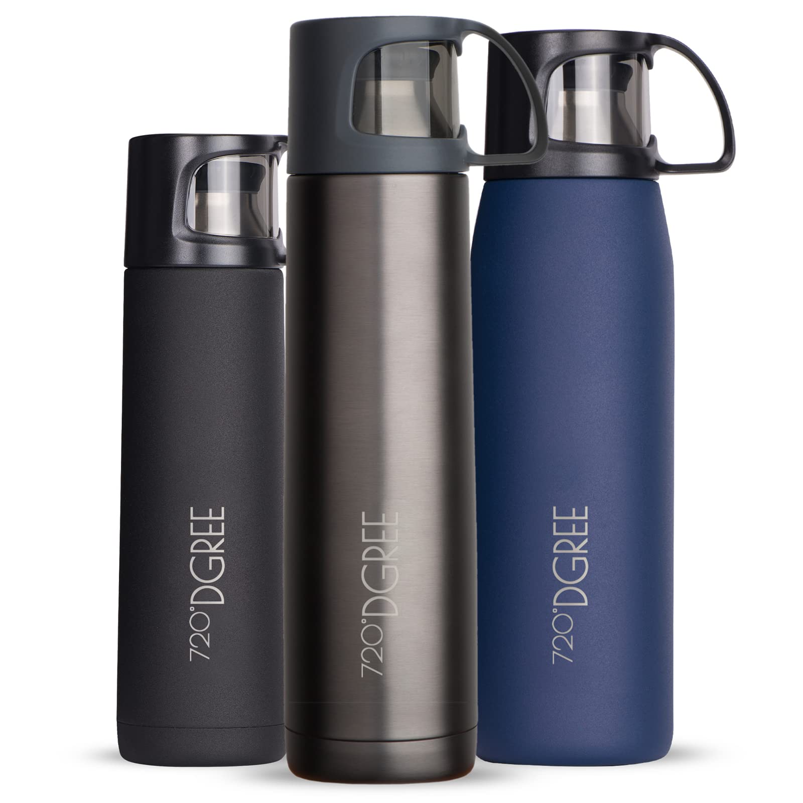 720°DGREE Thermo Flask “Follow“ - 450ml, 700ml, 1l - Your Lifestyle Stainless Steel Flask - Double-Walled, Vacuum Insulated Thermo Bottle with Cup - Enjoy Your Hot Bervages, Coffee, Tea Everywhere