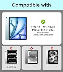 EZ-GLAZ-2 Pack for iPad Air 11 Inch M3 2025 & M2