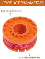 MOECSHSY Strimmer Spool for Worx Autofeed Replacement 4 Pack WG105-WG180 view 2