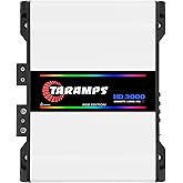 Taramps HD 3000 2 Ohms RGB Effects 1 Channel 3000 Watts RMS MAX Full Range Car Audio Monoblock LED Monitor Indicator Class D Amplifier Crossover, HD 3k