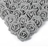 IPOPU Artificial Rose Flower Heads, 100 Pcs Real