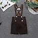 YiZYiF Oktoberfest Costume Traditional German Boy Uniform Suspender Shorts with Shirt and Hat Outfits Clothes Set White&Brown 5-6