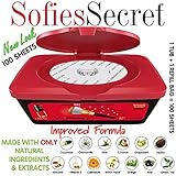 SofiesSecret Makeup Remover Cloths 100 Count, NEW Formula+Embossed Texture, 100% Bamboo -100% Natural & Organic Extracts, Cruelty Free & Vegan,Extra Thick, Ultra soft