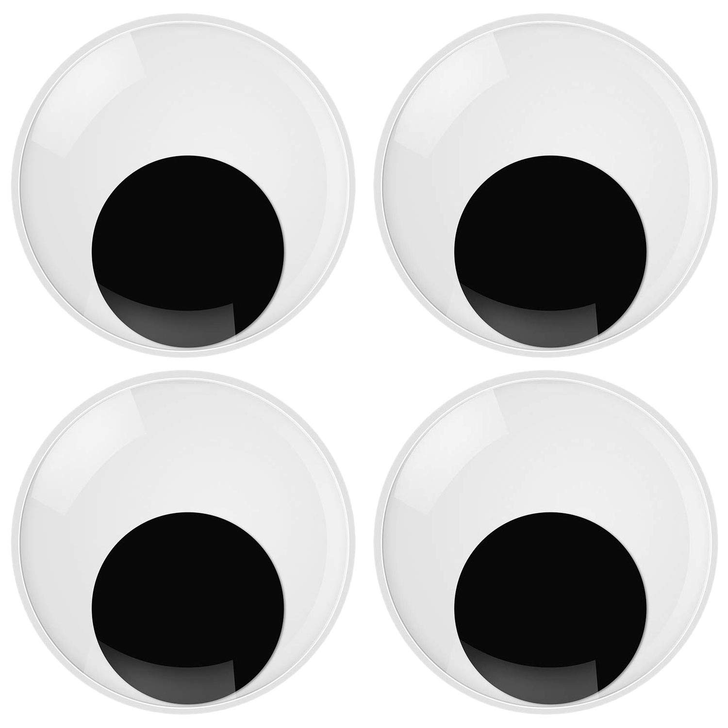 ExeQianming Wiggle Eyes, 4pcs Large Giant Self Adhesive Googly Eyes for Halloween Party Handmade DIY Crafts, 76mm/3 Inch
