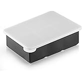 Big Ice Cubes For Whiskey Glasses Decanter Set - Set Of 1 Ice Cube Trays With Lids - Easy Release Freezer Mold