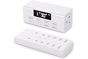 NEARPOW Indoor Dimmer Plug for String Lights, Up to 99 Hours Countdown, Dimmer Switch Outlet with Remote Control, 100ft Range, Large Screen, Dimmer Plug in for Dimmable String Lights, Lamps,Tungsten