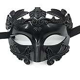 Pretishows Masquerade Mask for Men- Vintage Roman Greek Venetian Half Face Mask for Mardi Gras Halloween Cosplay and Party