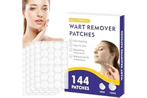 Peeriva Wart Remover Patches, Skin Care Removal Patches with Maximum Strength, Fast & Easy Operate Hydrocolloid Waterproof Invisible Sticker for All Skin Types-144pcs