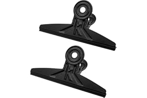 Coideal Extra Large Bulldog Clips - 2 PCS 20cm Long Jumbo XL Bull Binder Paper Clip Clamps for Office (Black, 7 7/8 Inch)