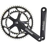 CDHPOWER Double Chainring Bicycle Crankset 53/39T 170mm 130 BCD | Alumnium, Square Taper, Mountain Road Bike, Fixed Gear Bicycle