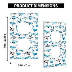 Pznen Ocean Whale Duplex Receptacle Outlet Wall