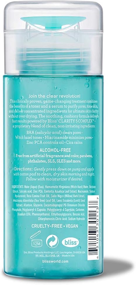 bliss toner and serum