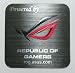 Powered by REPUBLIC OF GAMERS Metal Badge 25x 25mm [897]