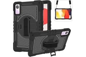 Nixius Case for Xiaomi Redmi Pad SE 11 inch 2023,Armor Heavy Duty Kids Friendly Shockproof Cover,360 Swivel Handle Kickstand,