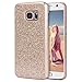 Galaxy S7 Case, Imikoko™ Rose Gold Luxury Hybrid Beauty Crystal Rhinestone with Gold Sparkle Glitter PC Hard Protective Diamond Case Cover for Samsung Galaxy S7 (Bling Gold)