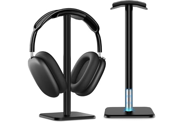 Ceecysaa Headphone Stand, Headset Stand with Aluminum Supporting Bar, Headphone Holder with Stable Anti-Slip Base, Headset Ho