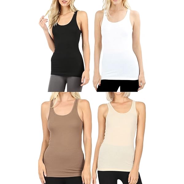 taenaページ Amazon.com: Zenana Outfitters 4 Pack Womens Basic Ribbed