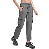 Women's Cargo Pants Lightweight Water Resistant Quick Dry Hiking Pants Travel Outdoor Work Joggers with 6 Pockets