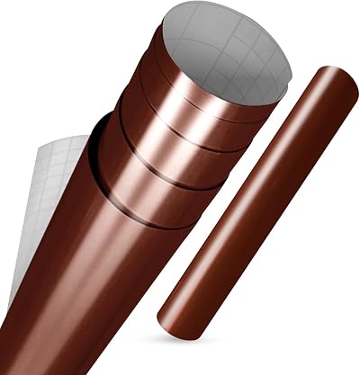 vgoltd Gloss Self-Adhesive Vinyl Wrap Dark Brown 90x100 cm