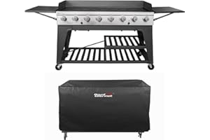 Royal Gourmet Event 8-Burner BBQ Propane Gas Grill with Cover, Picnic or Camping Outdoor