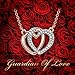 Christmas Gifts J.NINA Rose Gold Plated Guardian Love Necklace Pendant for women Made with Swarovski Crystals Jewelry Birthday Anniversary Gift for Girlfriend Mom Daughter Niece Sisters