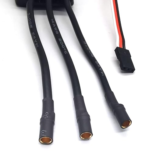 Flycolor ESC 60A 3-6S – Contrôleur De Vitesse Brushless Avec BEC 5A Réglable 5V/6V/7.4V + XT60 & Connecteurs 3.5mm