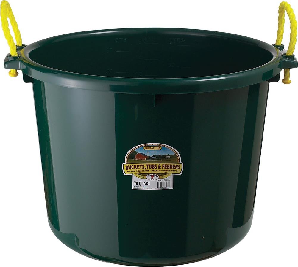 Miller PSB70GREEN Little Giant Muck Tub Green 70 Quart Bucket, Tubs
