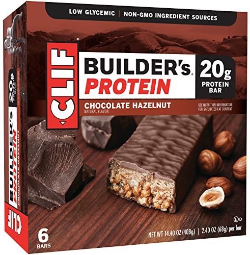Clif Builders Bar Protein Food Bar, Chocolate Hazelnut, 6 Count by Clif Builders Bar