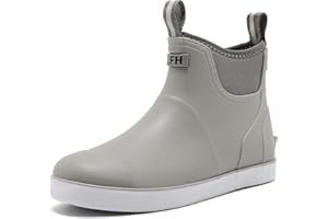 HSTTGSR Men's Deck Boots, Fishing Boots Waterproof Rain Boots, Anti-Slip High Traction Ankle Rubber Boots for Professional Premium Neoprene Rubber, Garden Boots Shoe Footwear Booties for Men Outdoor Work