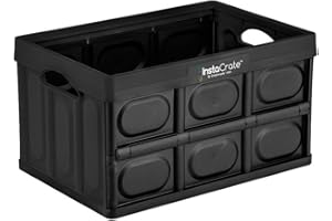GreenMade InstaCrate Collapsible Storage Container, 12 gal, Black