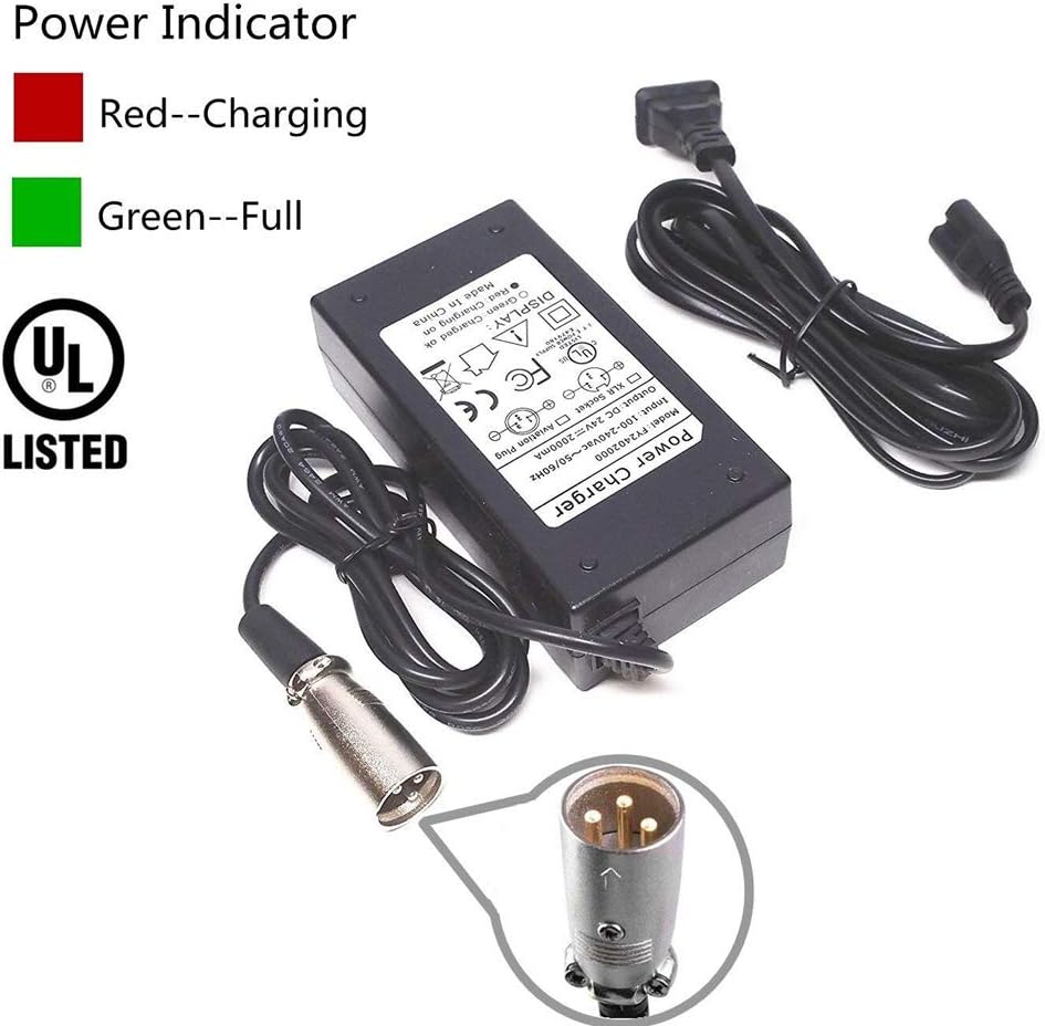 EPtech 24V 2A Scooter Battery Charger for Jazzy Power Chair