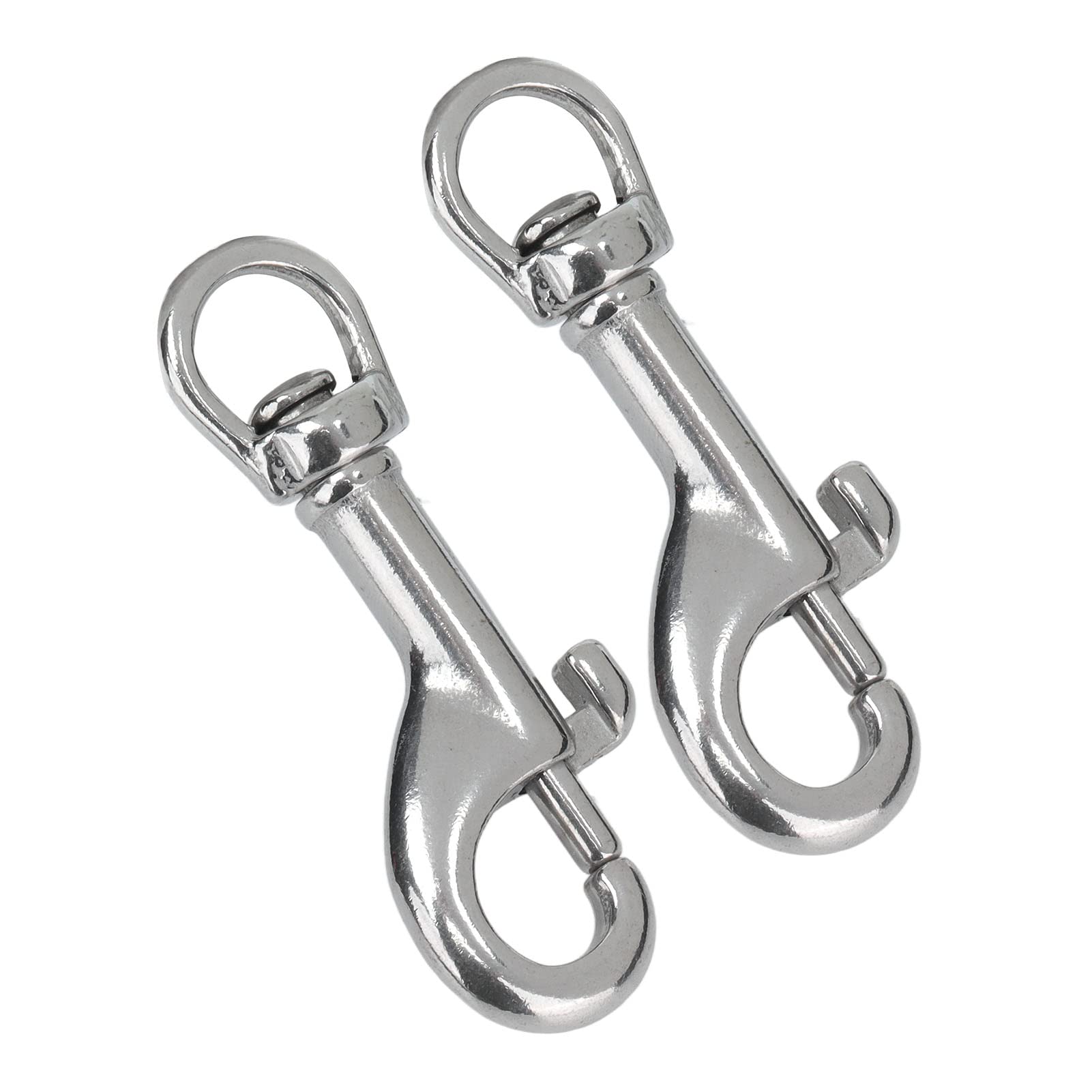 Bolt Snap Hook 65mm Length Waterproof 316 Stainless Steel 2pcs dive clips with one end for key fob