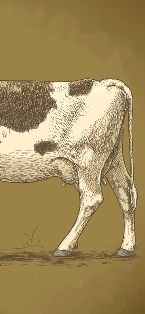 PeelitStickit Cow Animal Skin Wall Mural 026, vinyl, Multi-colour