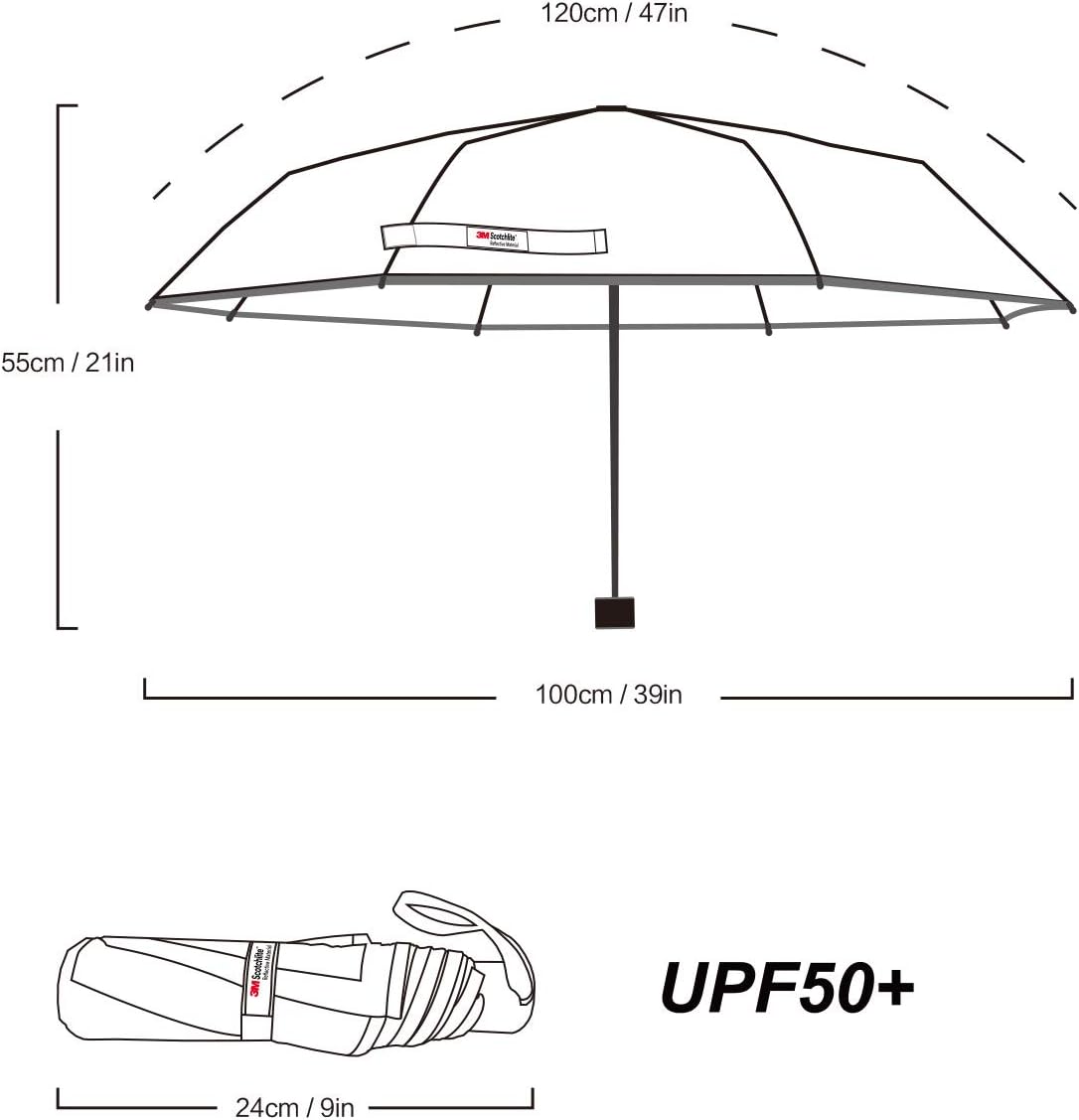 Salzmann 3M Reflective Travel Umbrella - Windproof, Lightweight Folding Umbrella - Made with 3M Scotchlite - Image 5