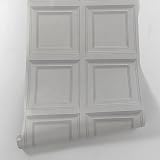 Trafagala 3D Wood Panel Embossed Wallpaper Taupe Textured Feature Wall view 3